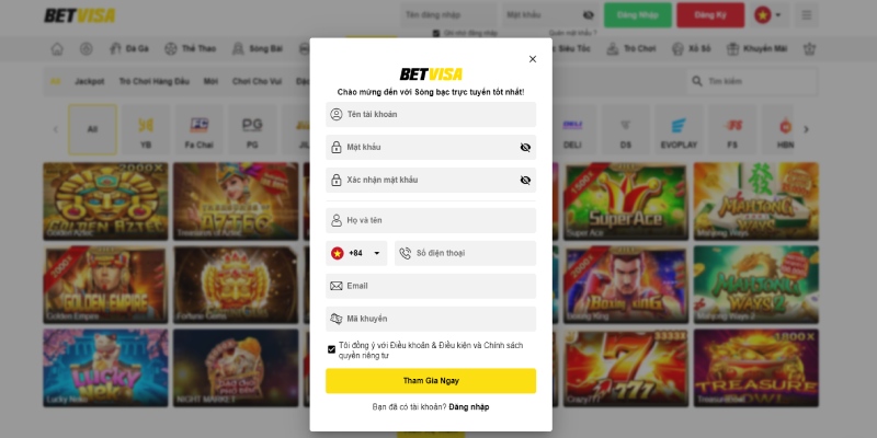Cách đăng ký trải nghiệm đặt cược slot tại nhà cái