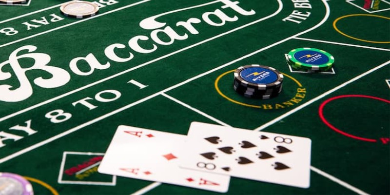 cards and chips on a table
