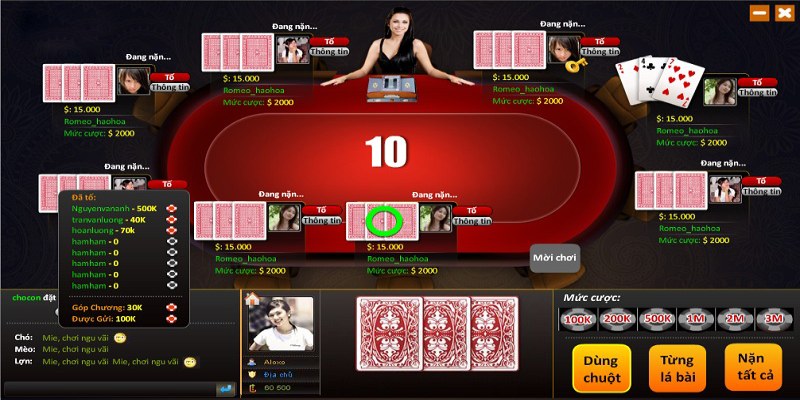 Giao diện hiện đại, ấn tượng là điểm nhấn giúp cho game đánh bài được yêu thích